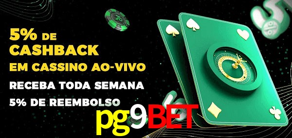 Promoções do cassino ao Vivo pg9bet